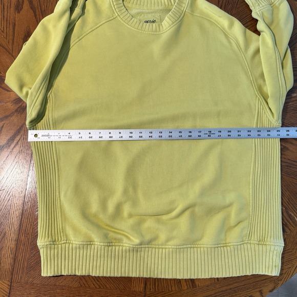 Arie Down To Earth Lemongrass Chartreuse Oversized Crewneck Sweatshirt Medium - Picture 6 of 7